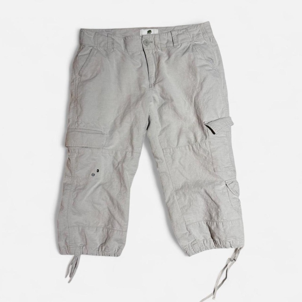 Banana Republic Linen Blend Cargo Capri Pants